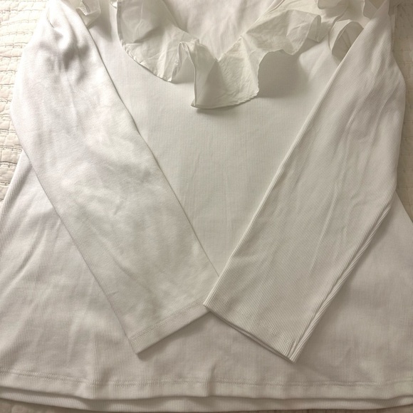 Veronica Beard Strata Ruffled Top XL - Picture 4 of 5